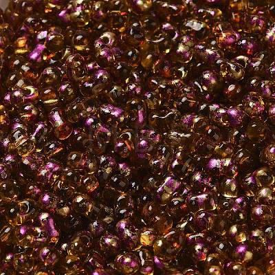 Spray Painted Glass Seed Beads SEED-F005-03A-03-1