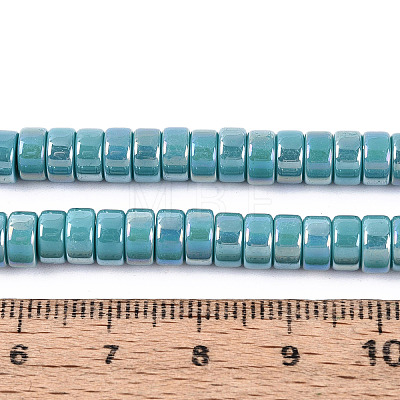 AB Color Plated Opaque Glass Beads Strands GLAA-T026-3x6mm-P08-1