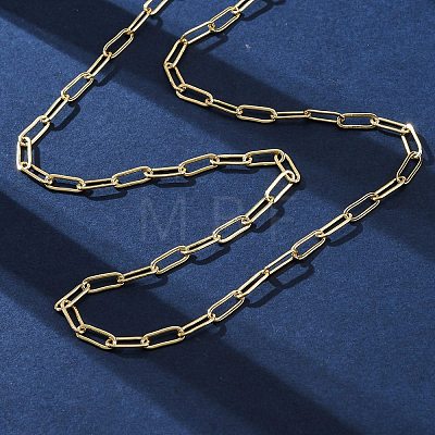 Brass Paperclip Chains Necklaces for Women NJEW-D302-69G-1