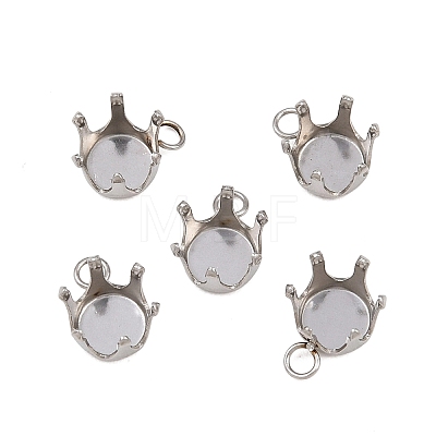 304 Stainless Steel Pendant Rhinestone Claw Charms Settings STAS-B121-01B-P-1