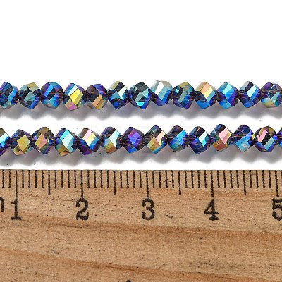 Electroplate Glass Beads Strands GLAA-Q105-04U-1