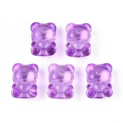 Baking Paint Transparent Glass Beads DGLA-N018-02G-1