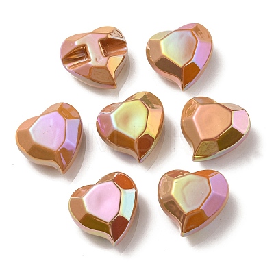 UV Plating Rainbow Iridescent Acrylic Beads OACR-P010-03B-1