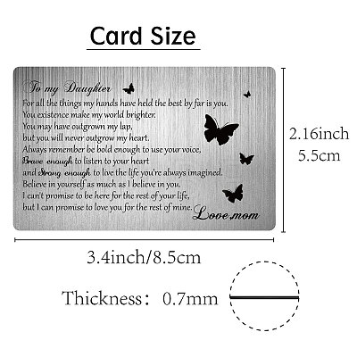 Rectangle 201 Stainless Steel Custom Blank Thermal Transfer Wallet Card DIY-WH0252-010-1