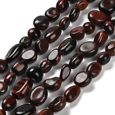 Natural Red Tiger Eye Beads Strands G-P497-01E-24-1