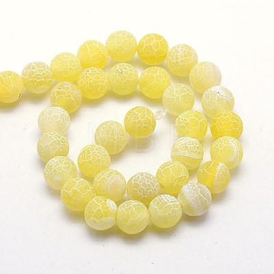 Natural Crackle Agate Beads Strands X-G-G055-8mm-6-1