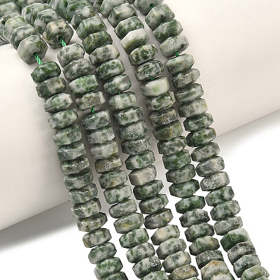 Natural Green Spot Jasper Beads Strands G-L654-I13-01-1