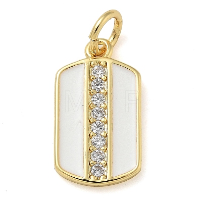 Rack Plating Brass Micro Pave Cubic Zirconia Pendants X-KK-K392-03G-04-1