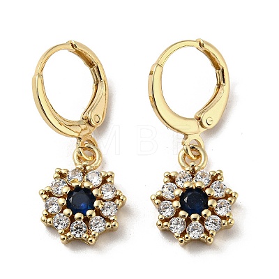 Real 18K Gold Plated Brass Dangle Leverback Earrings EJEW-L269-040G-03-1