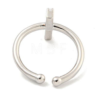 Rack Plating Brass Open Cuff Rings for Women RJEW-F162-01P-I-1