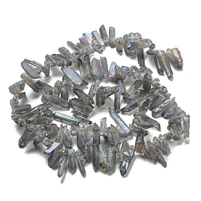 Electroplated Natural Quartz Crystal Beads Strands G-A142-03L-1