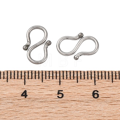 Non-Tarnish 304 Stainless Steel S-Hook Clasps STAS-R157-03P-1