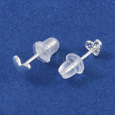 999 Fine Silver Stud Earrings for Women EJEW-S215-30S-07-1