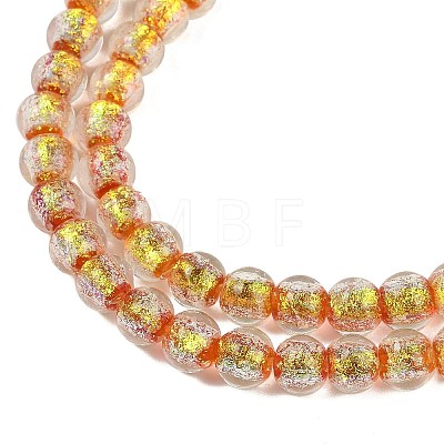 Handmade Foil Lampwork Beads Strands FOIL-K003-06A-05-1