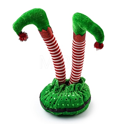 Christmas Cloth Elf Leg Ornaments DJEW-M007-02A-1