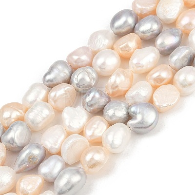 Natural Cultured Freshwater Pearl Beads Strands PEAR-P064-20K-09F-1