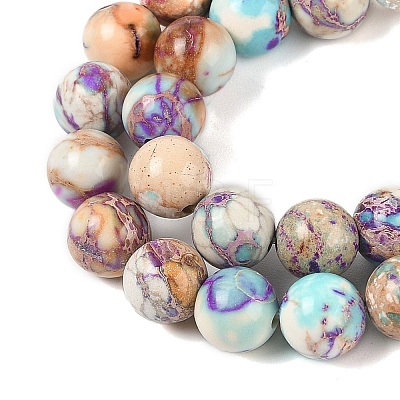 Dyed Natural Regalite/Imperial Jasper/Sea Sediment Jasper Beads Strands G-B124-C01-20-1