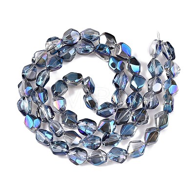 Electroplate Glass Beads Strands EGLA-T021-10G-1