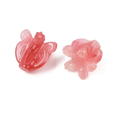 Synthetic Coral Carved Beads BSHE-P034-01D-1