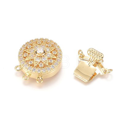 Brass Micro Pave Cubic Zirconia Box Clasps LS-ZIRC-F107-07G-1