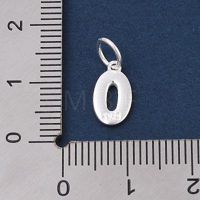 Number Series 925 Sterling Silver Charms STER-Q002-01A-1