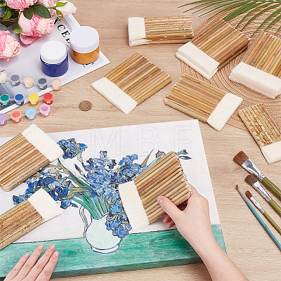 15Pcs 3 Styles Bamboo Handle Wool Paint Brush TOOL-OC0002-21-1
