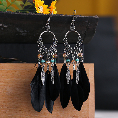Alloy Rhinestone Teardrop Chandelier Earrings FS-WG764FB-06-1