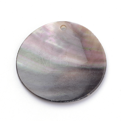 Black Lip Shell Pendants SHEL-Q008-64C-1