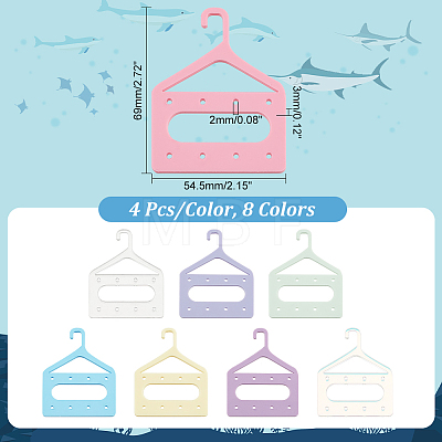   32Pcs 8 Colors 8-Hole Mini Acrylic Earring Hanger EDIS-PH0001-83-1