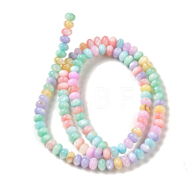 Rainbow Color Dyed Natural Freshwater Shell Beads Strands X1-SHEL-G018-02G-1