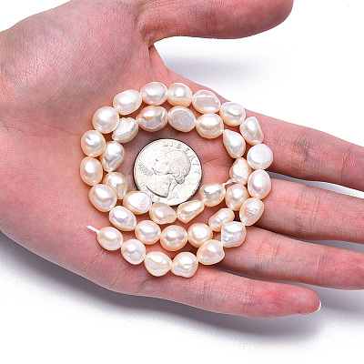 Natural Baroque Pearl Keshi Pearl Beads Strands PEAR-S012-68-1