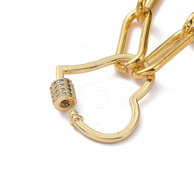 Iron Paperclip Chain Necklaces NJEW-JN02666-02-1