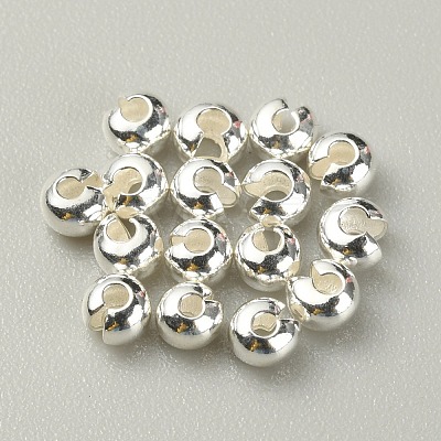 925 Sterling Silver Crimp Beads Covers FIND-WH0120-53A-1