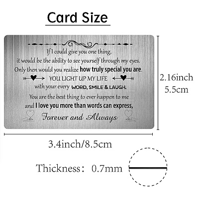 Rectangle 201 Stainless Steel Custom Blank Thermal Transfer Wallet Card DIY-WH0252-021-1