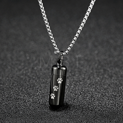 Stainless Steel Column Pendant Necklaces for Women SF8174-1-1