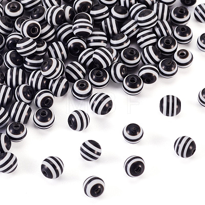 Striped Resin Beads RESI-TAG0001-01-1
