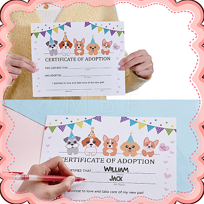 Paper Animal Adoption Card AJEW-WH0485-14-1