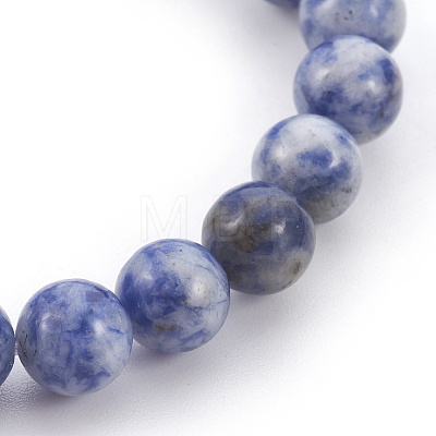 Natural Picasso/Sodalite/Dragon Veins Agate/Zebra Jasper Stretch Bracelets Sets BJEW-MSMC002-33-1