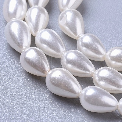 Polished Shell Pearl Beads Strands BSHE-L042-A04-1