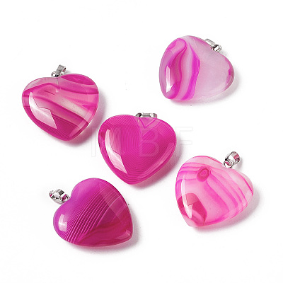 Natural Agate Pendants G-G956-B64-FF-1