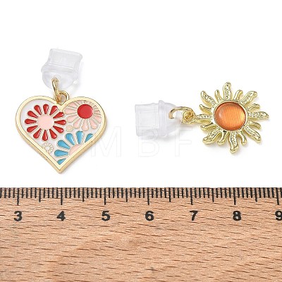 8Pcs PVC Mobile Dustproof Plugs and Iron Cell Phone Holder Stand Sets HJEW-NB00340-1
