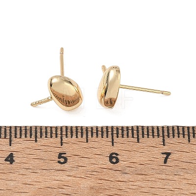 Brass Stud Earring Findings KK-CBABAE6-03LG-1