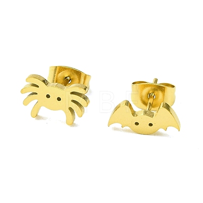 Cute Little Animal Theme 304 Stainless Steel Stud Earrings EJEW-B041-04F-G-1