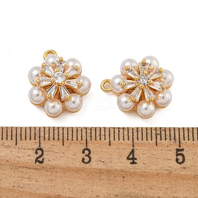 Brass Micro Pave Cubic Zirconia Pendants KK-U036-17G-1