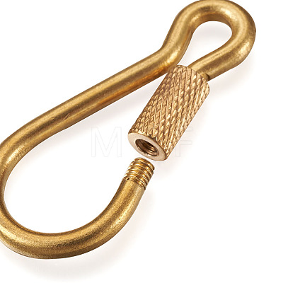 Unisex Pure Handmade Brass Key Rings & Screw Carabiner Lock Charms KEYC-TA0003-06-1