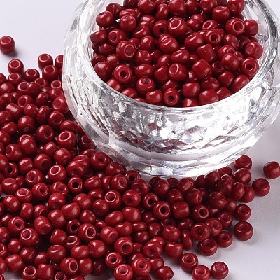 Baking Paint Glass Seed Beads SEED-US0003-3mm-K14-1