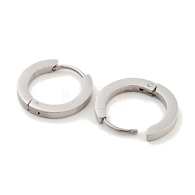 Tarnish Resistant Frosted 304 Stainless Steel Huggie Hoop Earrings for Women EJEW-C096-31C-P-1