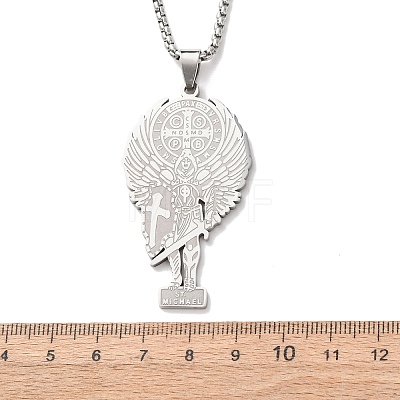 304 Stainless Steel Pendant Necklaces LS-NJEW-B153-02B-P-1