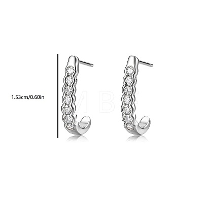 925 Sterling Silver Pave Moissanite Stud Earrings for Women ZZ2573-1