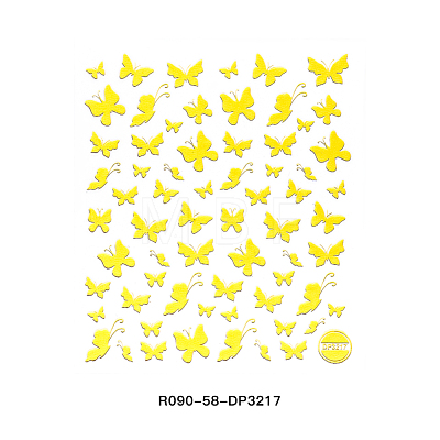 3D Metallic Star Sea Horse Bowknot Nail Decals Stickers MRMJ-R090-58-DP3217-1